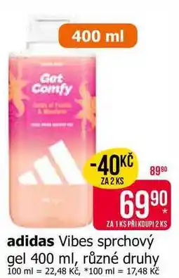 Teta adidas Vibes sprchový gel 400 ml, různé druhy nabídka