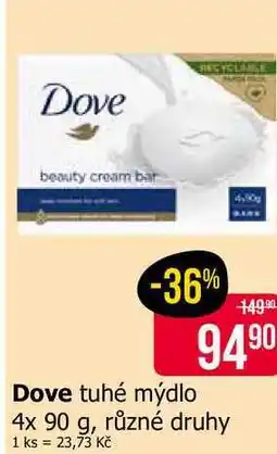 Teta Dove mýdlo 4x90g, vybrané druhy nabídka