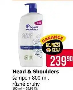 Teta Head & Shoulders Šampon 800ml, vybrané druhy nabídka