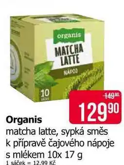 Teta Organis matcha latte, sypká směs k přípravě čajového nápoje s mlékem nabídka