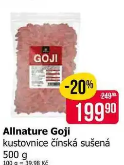 Teta Allnature Goji kustovnice čínská sušená nabídka