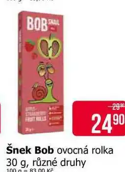 Teta Šnek Bob ovocná rolka 30 g, různé druhy nabídka