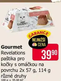 Teta Gourmet Revelations paštika pro kočky s omáčkou na povrchu 2x 57 g, 114 g nabídka
