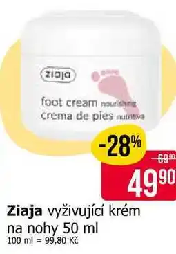 Teta Ziaja vyživující krém na nohy nabídka