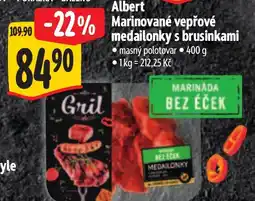 Albert Albert Marinované vepřové medailonky s brusinkami nabídka