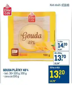Makro Gouda plátky 48 % nabídka