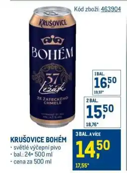 Makro Krušovice Bohém nabídka