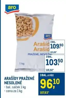 Makro Arašídy pražené nesolené nabídka