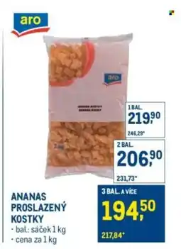 Makro Ananas proslazený kostky nabídka