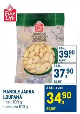 Makro Mandle jádra loupaná nabídka