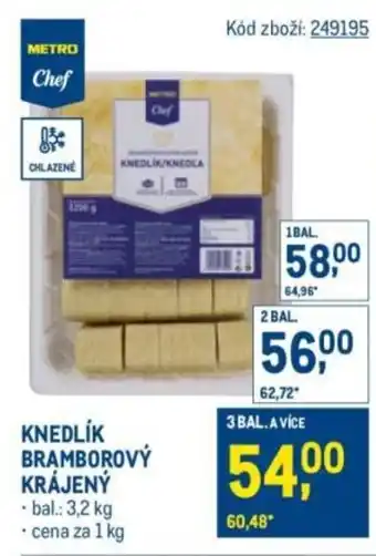 Makro Knedlík bramborový krájený nabídka