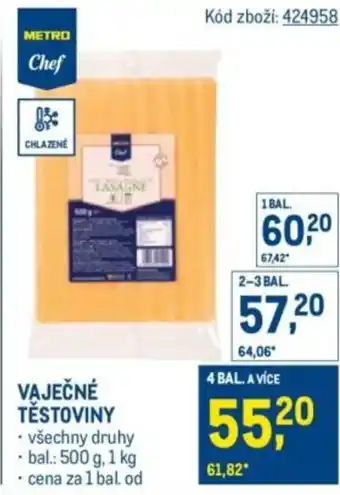 Makro Vaječné těstoviny nabídka