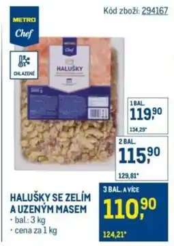 Makro Halušky se zelím a uzeným masem nabídka