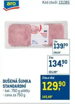 Makro Dušená šunka standardní nabídka