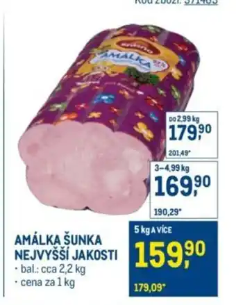 Makro Amálka šunka nejvyšší jakosti nabídka