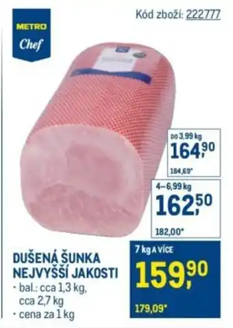 Makro Dušená šunka nejvyšší jakosti nabídka