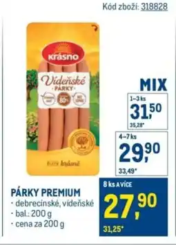 Makro Párky premium nabídka