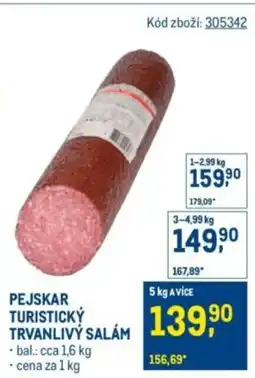 Makro Pejskar turistický trvanlivy salam nabídka