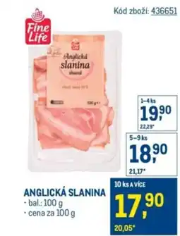 Makro Anglická slanina nabídka