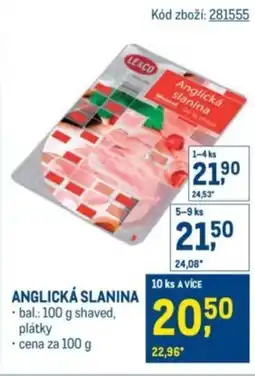 Makro Anglická slanina nabídka