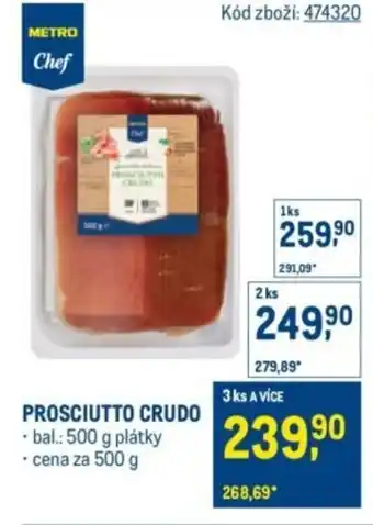 Makro Prosciutto crudo nabídka