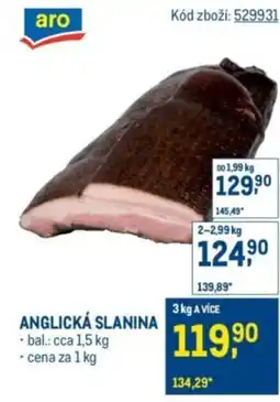 Makro Anglická slanina nabídka