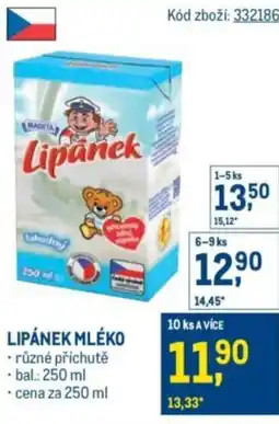 Makro Madeta Lipánek mléko nabídka