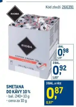Makro Smetana do kávy nabídka