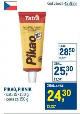 Makro Tatra Pikao, piknik nabídka