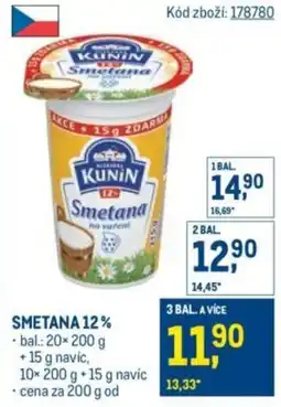 Makro Smetana 12% nabídka