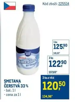 Makro Smetana čerstvá 33% nabídka
