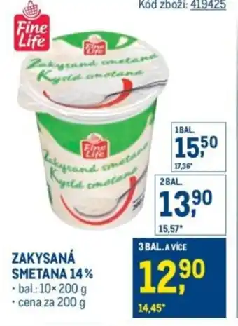 Makro Zakysaná smetana 14% nabídka