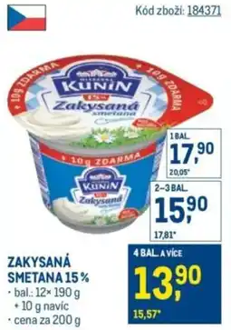 Makro Zakysaná smetana 15% nabídka