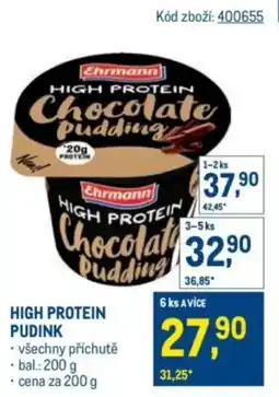Makro High protein pudink nabídka