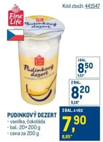 Makro Pudinkový dezert nabídka