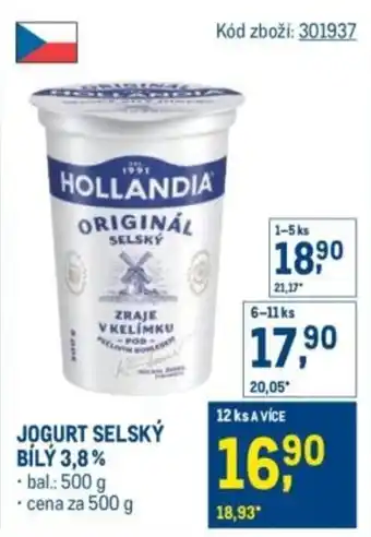 Makro Jogurt selský bílý 3,8% nabídka