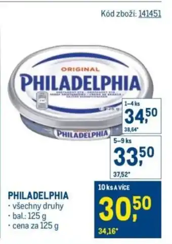 Makro Philadelphia nabídka