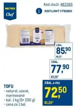 Makro Tofu nabídka