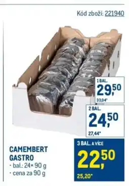 Makro Camembert gastro nabídka