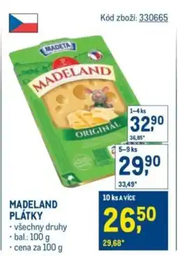 Makro Madeta Madeland plátky nabídka