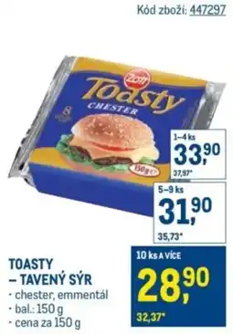 Makro Toasty - tavený sýr nabídka