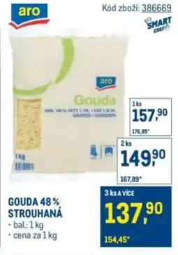 Makro Gouda 48% strouhaná nabídka