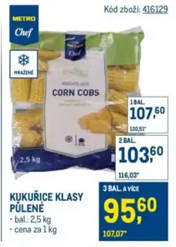 Makro METRO Chef Kukuřice klasy půlené nabídka