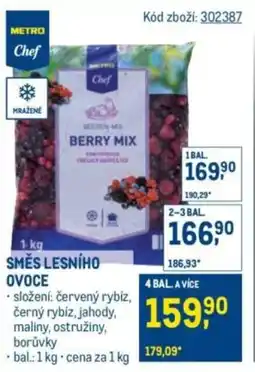 Makro METRO Chef Směs lesního ovoce nabídka