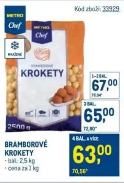 Makro METRO Chef Bramborové krokety nabídka