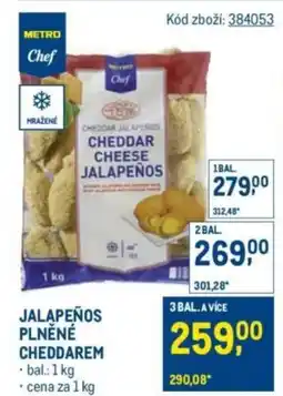 Makro METRO Chef Jalapeños plněné cheddarem nabídka