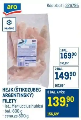 Makro Hejk (štikozubec argentinský) filety nabídka