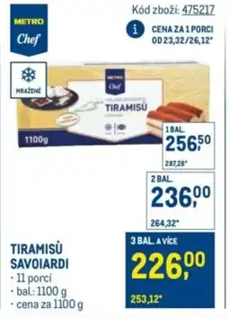 Makro Tiramisù savoiardi nabídka