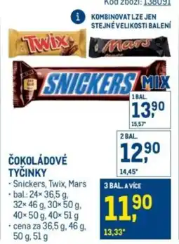 Makro Čokoládové tyčinky nabídka