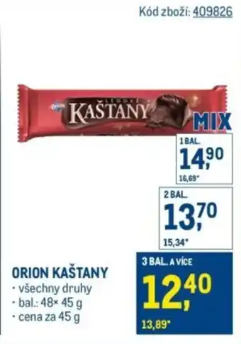 Makro Orion kaštany nabídka